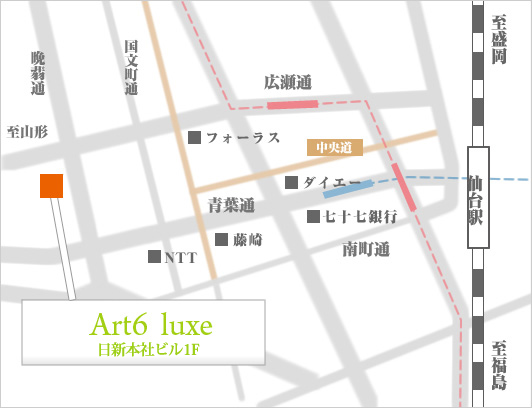 仙台駅を含むArt6 duex周辺の地図